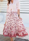 Boho Skirts in Feather in Pink For Women